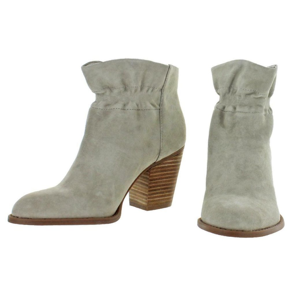 Jessica Simpson Western Chic Gray Suede Booties - Picture 2 of 3